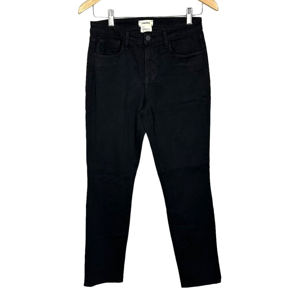 L’AGENCE Black Skinny Mid Rise Denim Jeans Size 25 NWT Minimalist Clean Girl